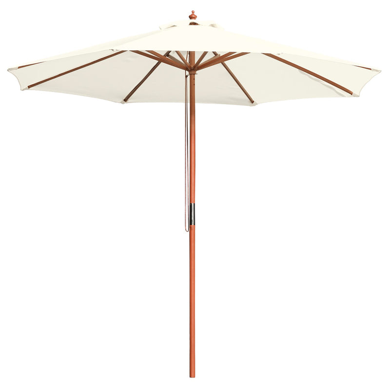 Patio Umbrella Wooden 9ft 8-Rib