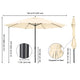 Patio Umbrella Metal 13ft 8-Rib