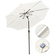 Solar Patio Umbrella with Light Tubes Tilt Metal 9ft 8-Rib