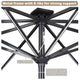 Solar Patio Umbrella with Light Tubes Tilt Metal 9ft 8-Rib