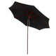 Patio Umbrella Tilt Wooden 9ft 8-Rib