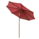 Patio Umbrella Tilt Wooden 9ft 8-Rib