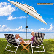 Patio Umbrella Tilt 3-Tiered 9ft 8-Rib