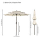 Patio Umbrella Tilt 3-Tiered 9ft 8-Rib