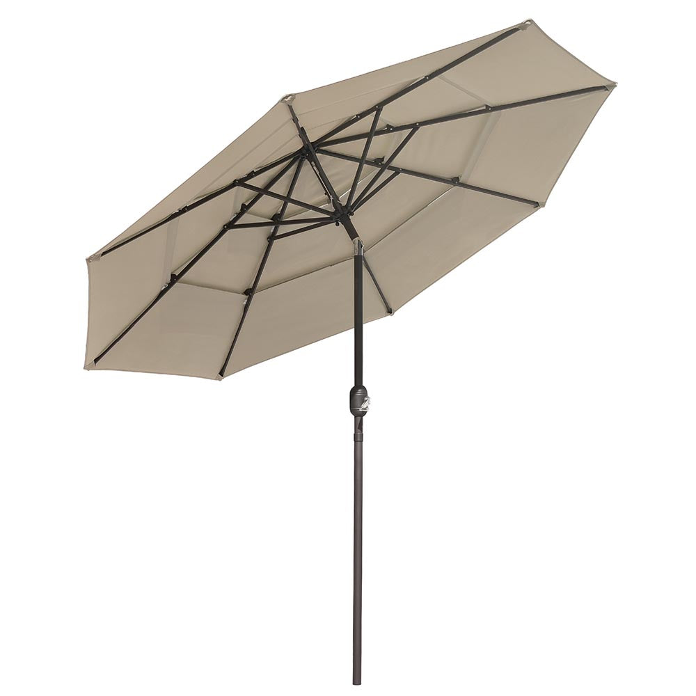3 or 2 tiers patio umbrella Patio Umbrella Tilt 3-Tiered 9ft 8-Rib