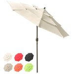 Patio Umbrella Tilt 3-Tiered 9ft 8-Rib