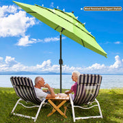 Patio Umbrella Tilt 3-Tiered 10ft 8-Rib