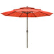 Patio Umbrella Tilt 3-Tiered 11ft 8-Rib