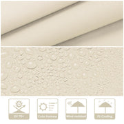 TheDisplayOutlet Solar Patio Umbrella w/ Light Bulbs Tilt 3-Tiered 9ft 8-Rib Image