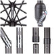 Solar Patio Umbrella w/ Light Bulbs Tilt 3-Tiered 10ft 8-Rib