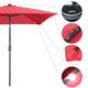 TheDisplayOutlet Square Solar Patio Umbrella w/ Light Bulbs Tilt 9ft 8-Rib Image
