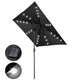 TheDisplayOutlet Square Solar Patio Umbrella w/ Light Bulbs Tilt 9ft 8-Rib, Black Image