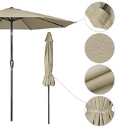 TheDisplayOutlet Patio Umbrella Tilt 9ft 8-Rib 220 gsm Canopy UV50+ Image