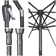 TheDisplayOutlet Patio Umbrella Tilt 9ft 8-Rib 220 gsm Canopy UV50+ Image