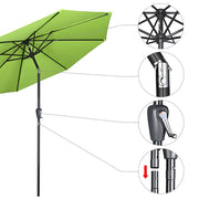TheDisplayOutlet Patio Umbrella Tilt 10ft 8-Rib 220 gsm Canopy UV50+ Image