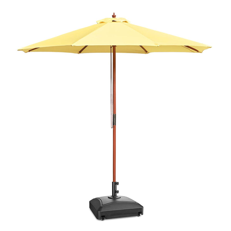 Patio Umbrella Wooden 9ft 8-Rib with Weighted Base