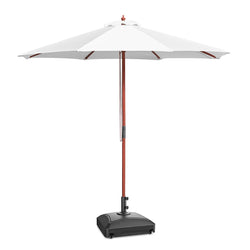 Patio Umbrella Wooden 9ft 8-Rib with Weighted Base