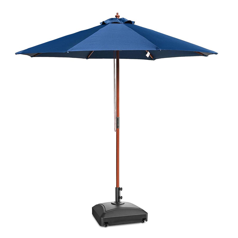 Patio Umbrella Wooden 9ft 8-Rib with Weighted Base