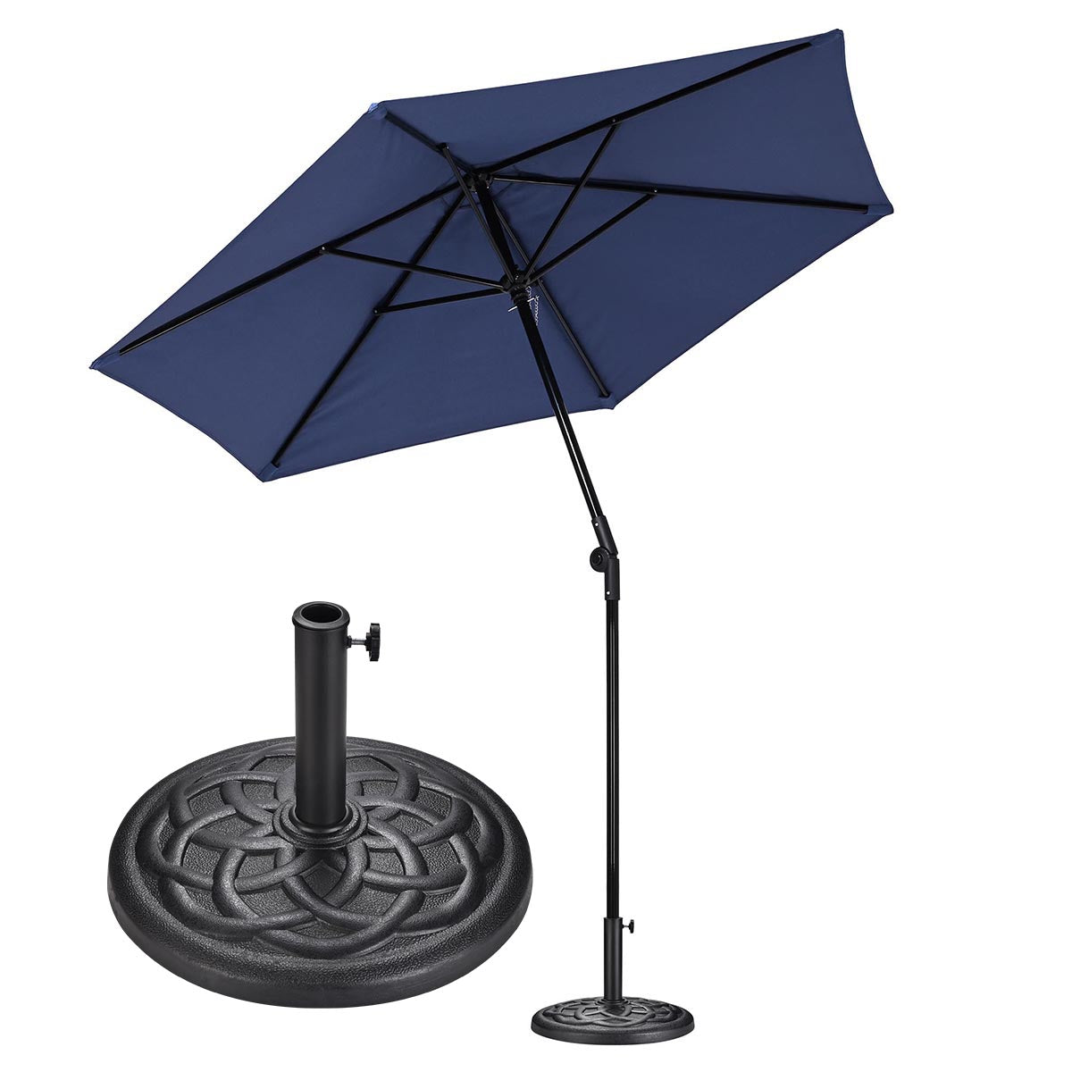 6' patio umbrella with tilt Patio Umbrella Tilt & Crank Lift Metal 7.5ft 6-Rib