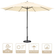 13ft Outdoor Table Umbrella with Concrete Umbrella Base