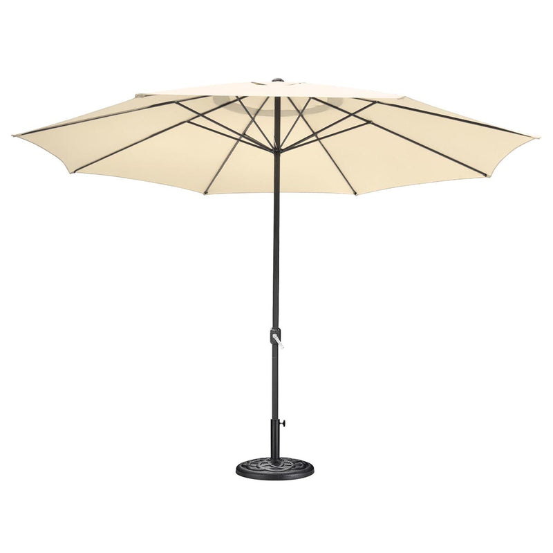 13ft Outdoor Table Umbrella with Concrete Umbrella Base