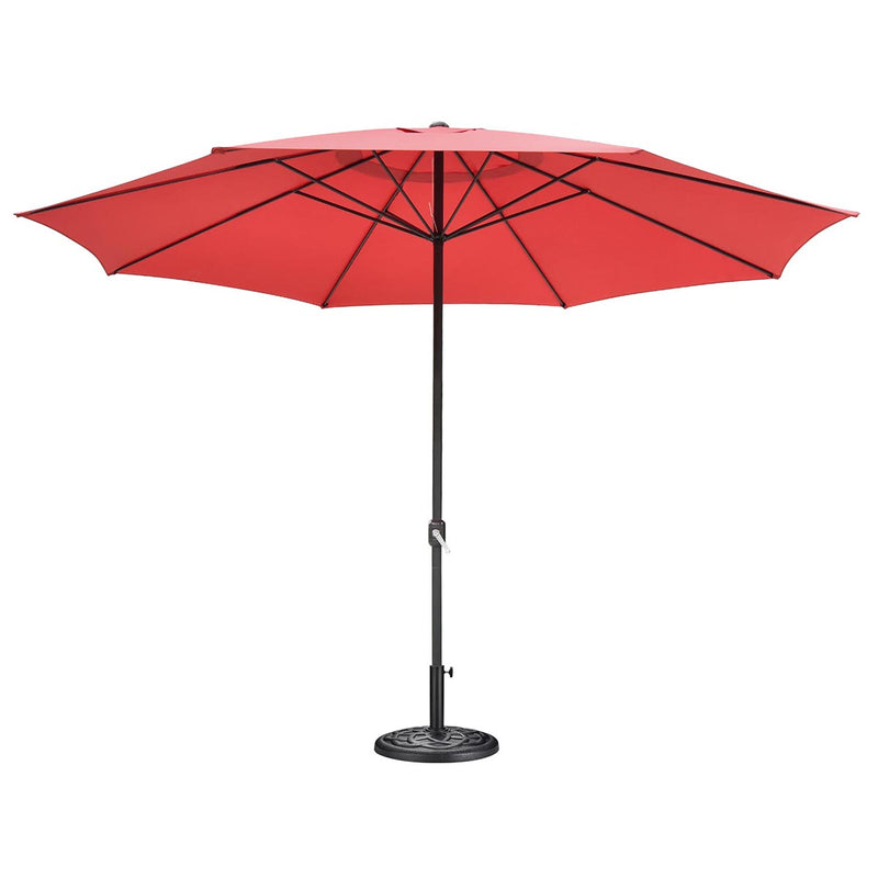 13ft Outdoor Table Umbrella with Concrete Umbrella Base