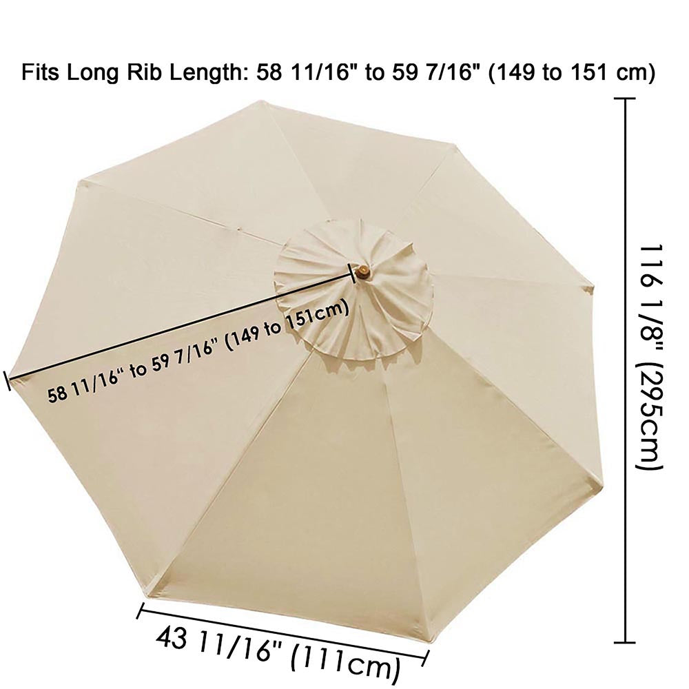 Patio Umbrella Canopy 10ft 8-Rib Patio Umbrella Canopy 10ft 8-Rib