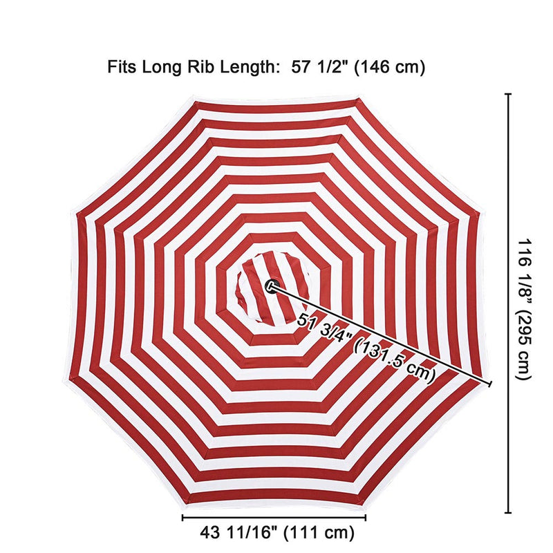 Patio Umbrella Canopy 10ft 8-Rib