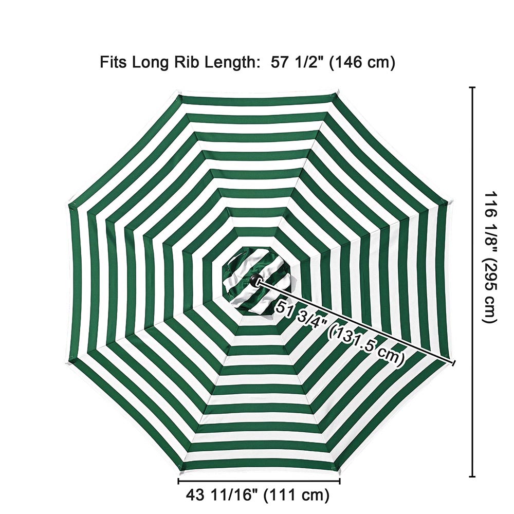 Patio Umbrella Canopy 10ft 8-Rib