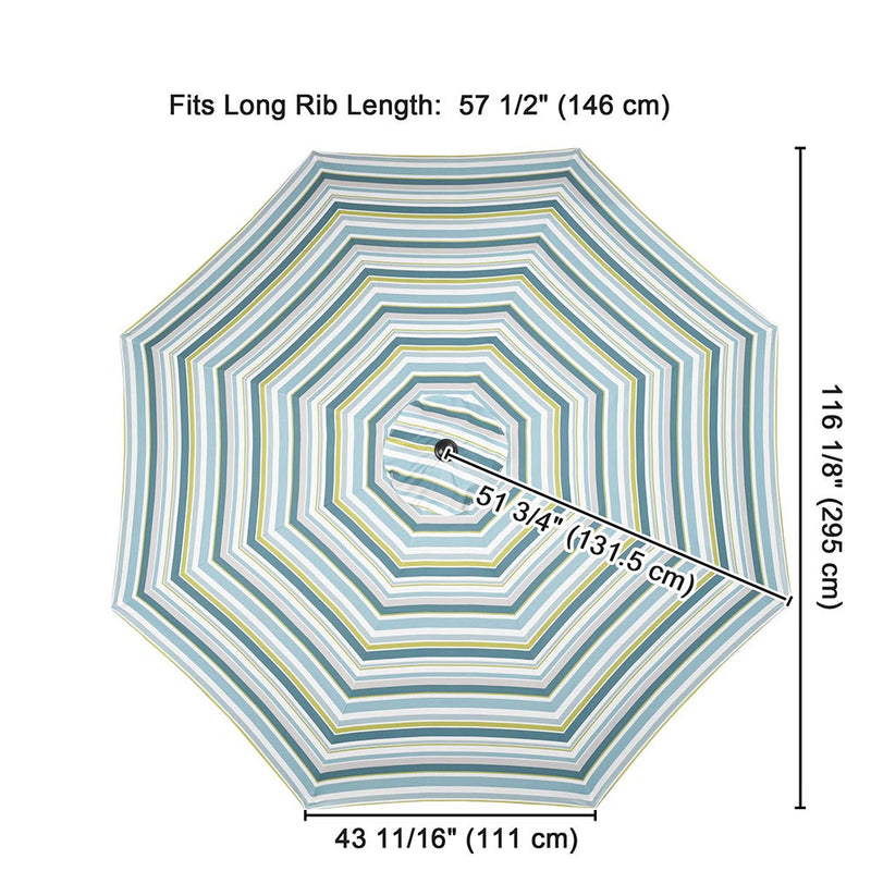 Patio Umbrella Canopy 10ft 8-Rib