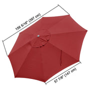TheDisplayOutlet Patio Umbrella Canopy 13ft 8-Rib, Mango Mojito Image