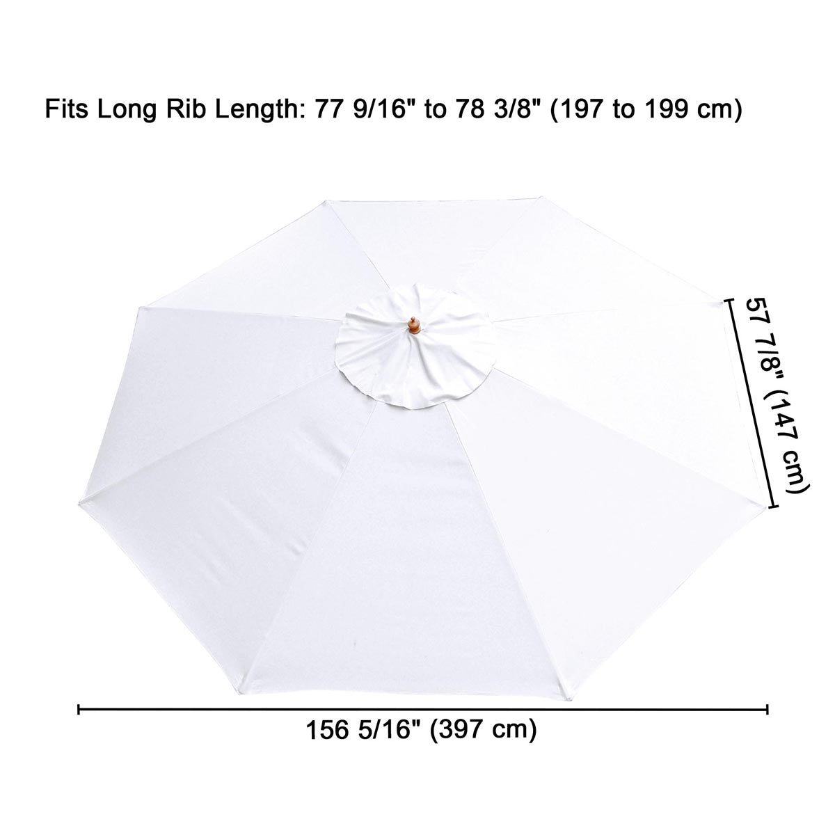 5 rib patio umbrella replacement canopy Patio Umbrella Canopy 13ft 8-Rib