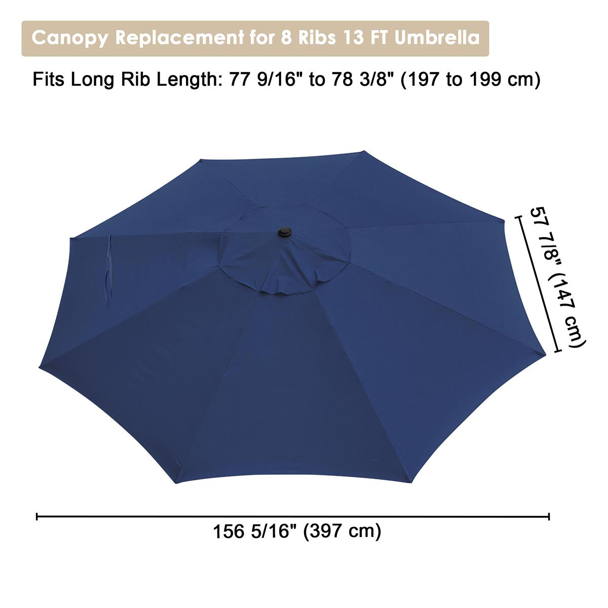 13 ft patio umbrella replacement canopy Patio Umbrella Canopy 13ft 8-Rib