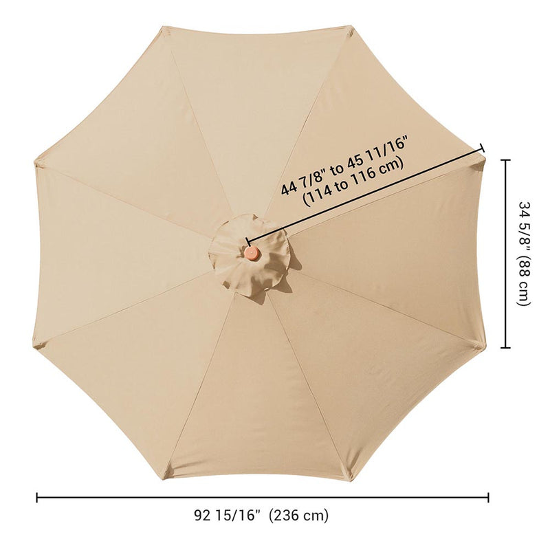 Patio Umbrella Canopy 8ft 8-Rib