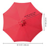 Patio Umbrella Canopy 8ft 8-Rib