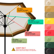 TheDisplayOutlet Patio Umbrella Canopy 8ft 8-Rib Image