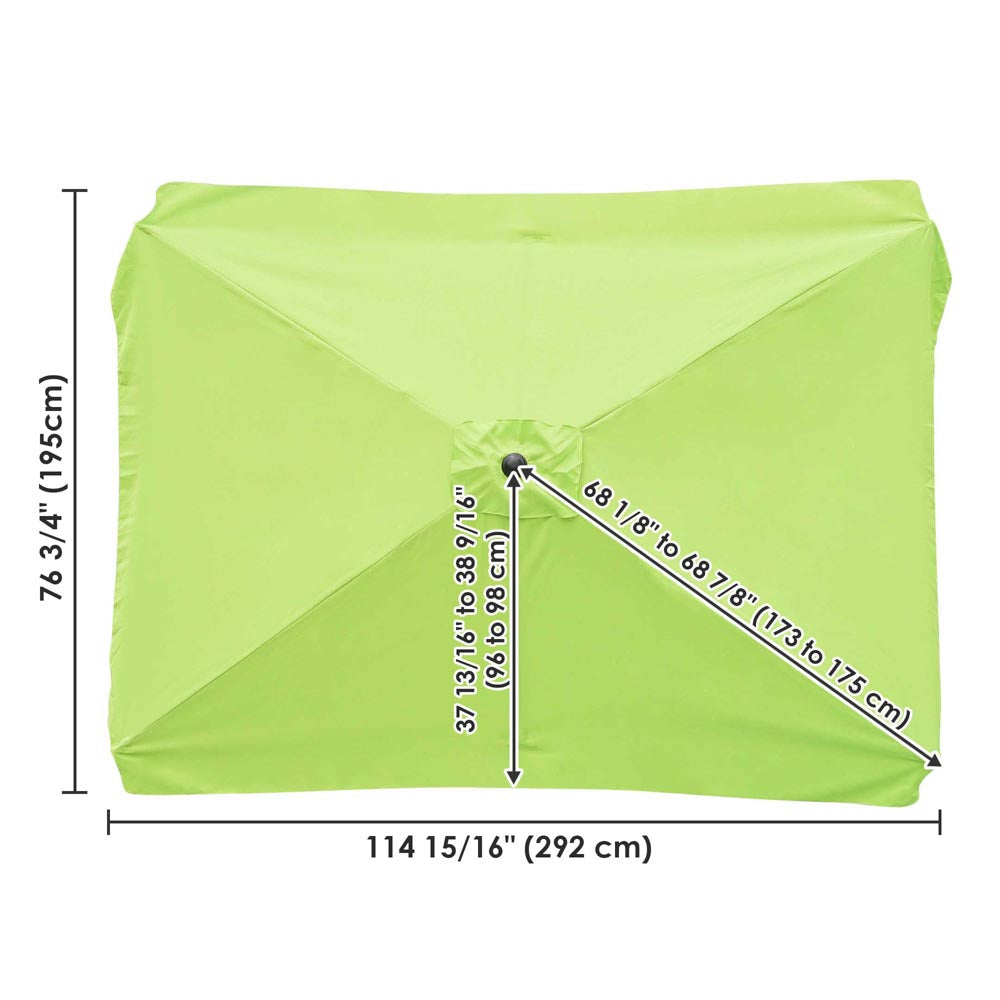 Rectangular Patio Umbrella Canopy 10x6.5ft 6-Rib Rectangular Patio Umbrella Canopy 10x6.5ft 6-Rib