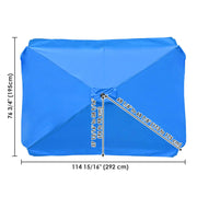 Rectangular Patio Umbrella Canopy 10x6.5ft 6-Rib