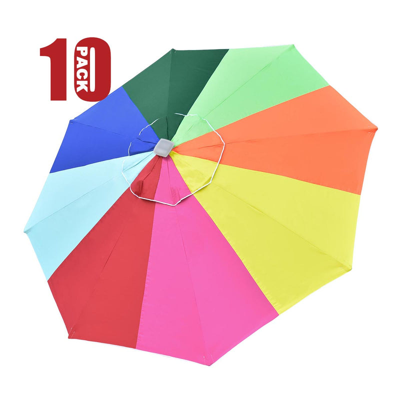 TheDisplayOutlet Patio Umbrella Canopy 8ft 8-Rib, Rainbow(10ct.) Image