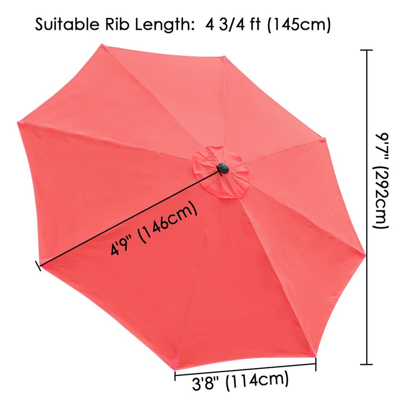 Patio Umbrella Canopy 10ft 8-Rib