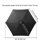 Patio Umbrella Canopy 9ft 6-Rib