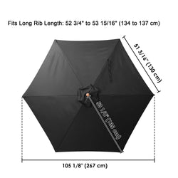 Patio Umbrella Canopy 9ft 6-Rib