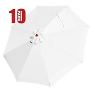 TheDisplayOutlet Patio Umbrella Canopy 9ft 8-Rib, White(10ct.) Image