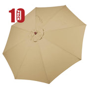 TheDisplayOutlet Patio Umbrella Canopy 9ft 8-Rib, Khaki(10ct.) Image