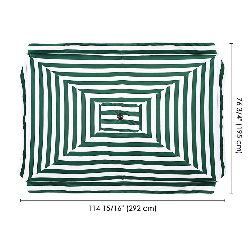 Rectangular Patio Umbrella Canopy 10x6.5ft 6-Rib Rectangular Patio Umbrella Canopy 10x6.5ft 6-Rib