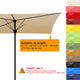 Rectangular Patio Umbrella Canopy 10x6.5ft 6-Rib