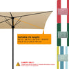 Rectangular Patio Umbrella Canopy 10x6.5ft 6-Rib w/o Edge
