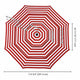 TheDisplayOutlet Patio Umbrella Canopy 10ft 8-Rib 3-Tiered, Red White Image