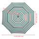 TheDisplayOutlet Patio Umbrella Canopy 10ft 8-Rib 3-Tiered, Green White Image
