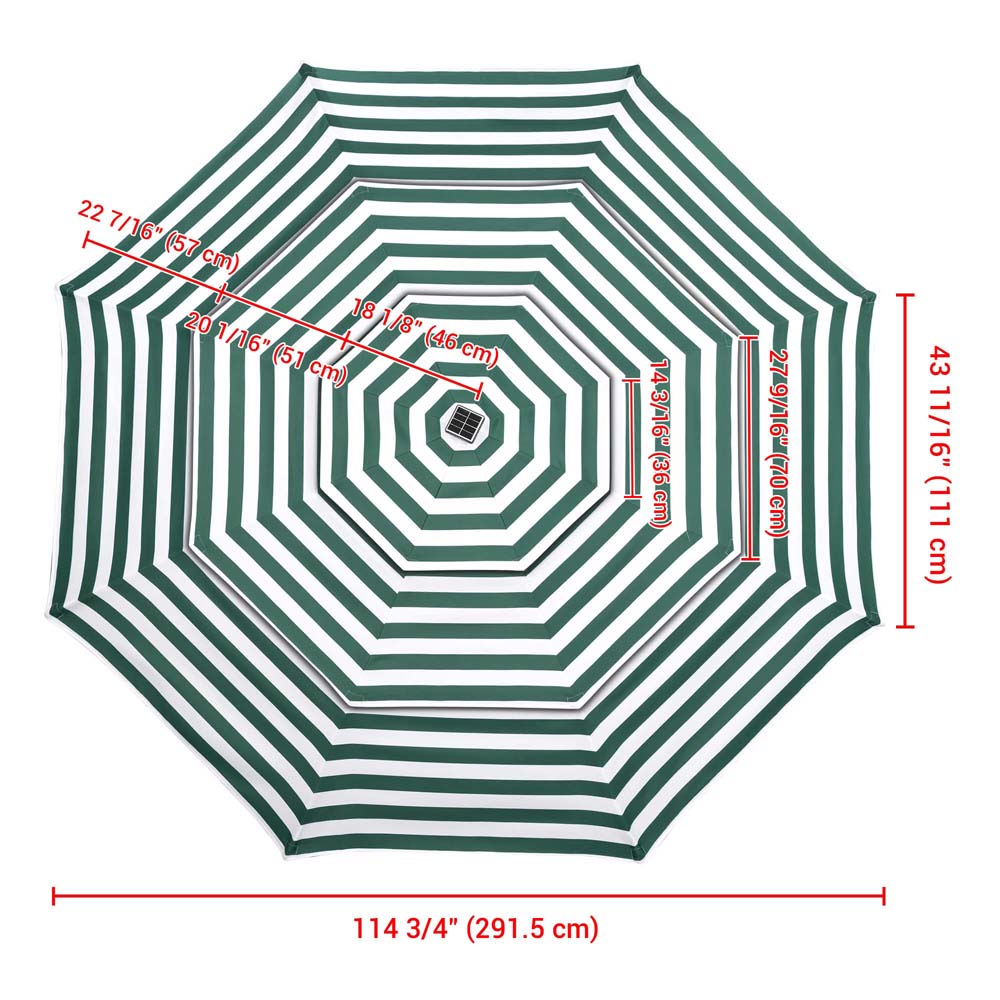 Patio Umbrella Canopy 10ft 8-Rib 3-Tiered Patio Umbrella Canopy 10ft 8-Rib 3-Tiered